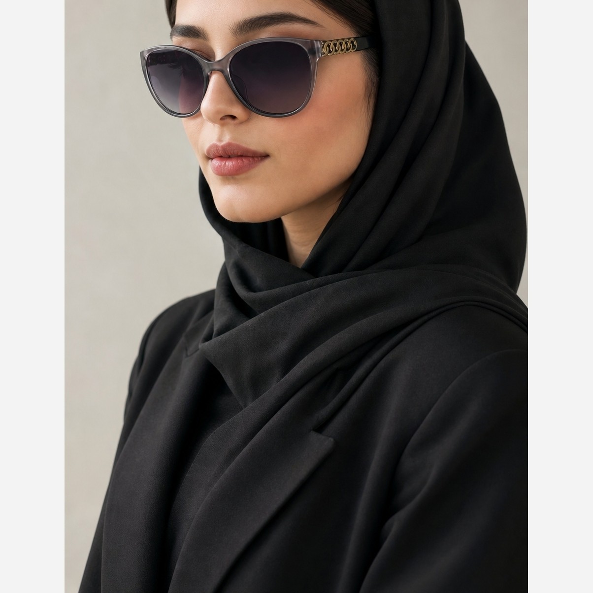عینک دسته زنجیری بنفش مات