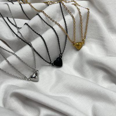 گردنبند ست قلب مگنتی گالری هیما