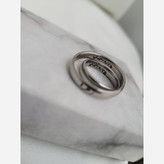 حلقه رینگ ساده رنگ ثابت نقره ای و طلایی با حک دلخواه
